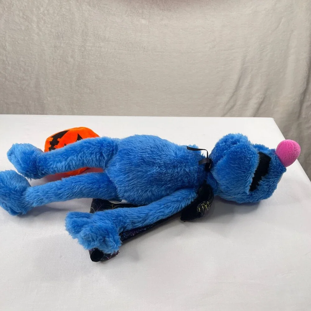 VTG Grover Halloween Plush Muppets Nanco Sesame Street Pumpkin Pail Cape 2003 - Picture 7 of 12